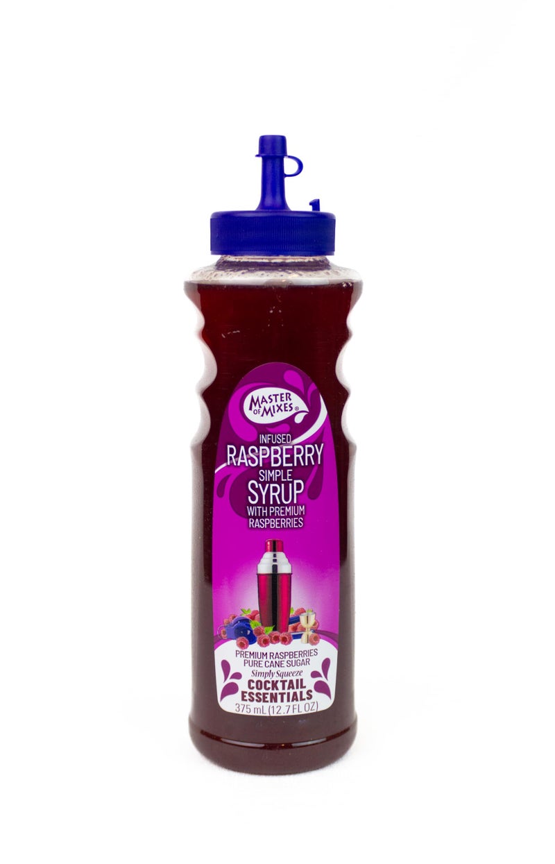 Master of Mixes Cocktail Essentials Infused Raspberry Syrup, 375 ML Bottle (12.7 Fl Oz) - Image 1